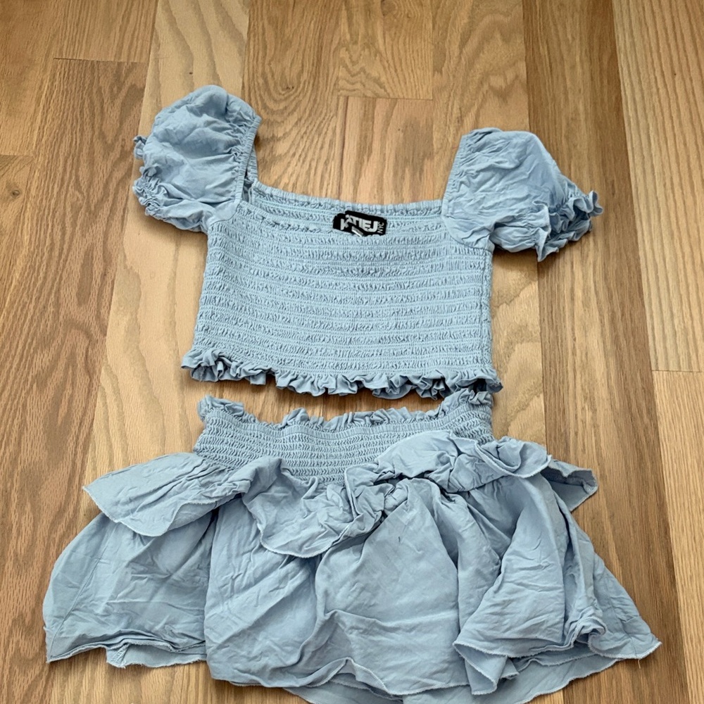 Katie J NYC Kids Matching Set in Light Blue
